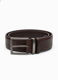 Grained Leather Dress Belt